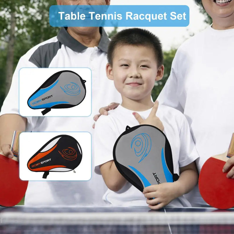Table Tennis Bag with Smooth Zipper Wrist Strap Oxford Cloth Table Tennis Racket Training Ping Pong Case Paddle Cover