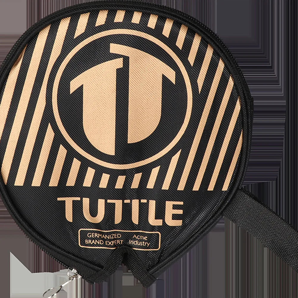 Table Tennis Bat Cover Paddle Case Bag Ping Pong Racket Cases Zip Pocket Semi-circle Racket Cover Dirty Wear-resistant Oxford