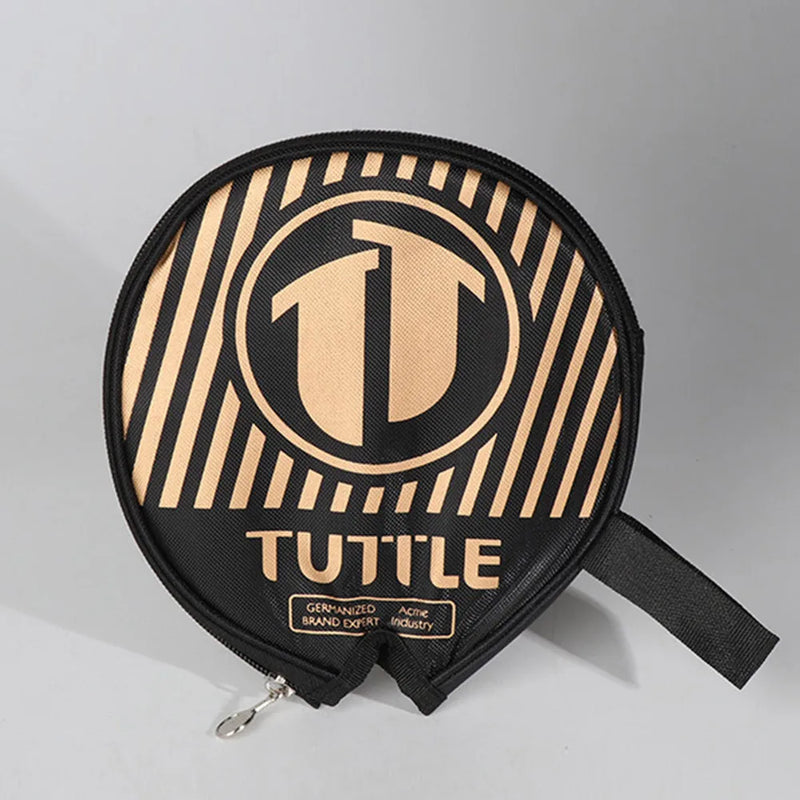 Table Tennis Bat Cover Paddle Case Bag Ping Pong Racket Cases Zip Pocket Semi-circle Racket Cover Dirty Wear-resistant Oxford