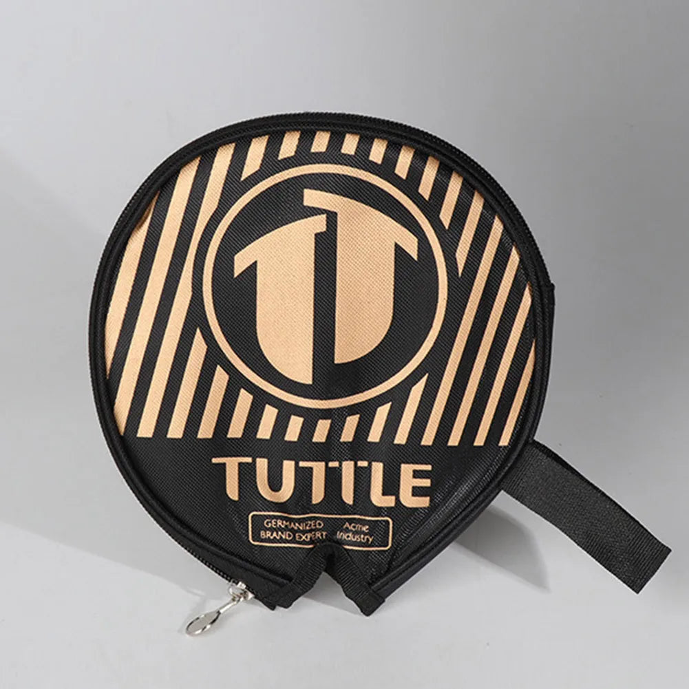 Table Tennis Bat Cover Paddle Case Bag Ping Pong Racket Cases Zip Pocket Semi-circle Racket Cover Dirty Wear-resistant Oxford