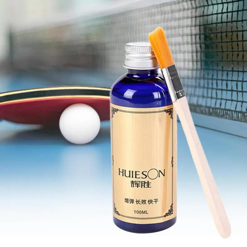 Table Tennis Glue 100ml Liquid Adhesive With Brush Binder Designed Specifically Use Spring Sponge Rubber Improving Elasticity