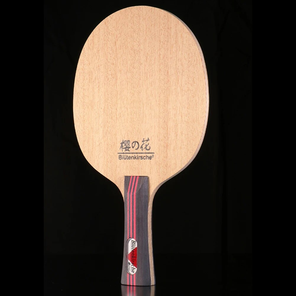 Table Tennis Racket Bottom Plate 5 Layers Pure Wood Ping Pong Blade Paddle Long Handle Wood Color Durable Table Tennis Blade