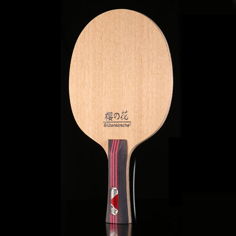 Table Tennis Racket Bottom Plate 5 Layers Pure Wood Ping Pong Blade Paddle Long Handle Wood Color Durable Table Tennis Blade