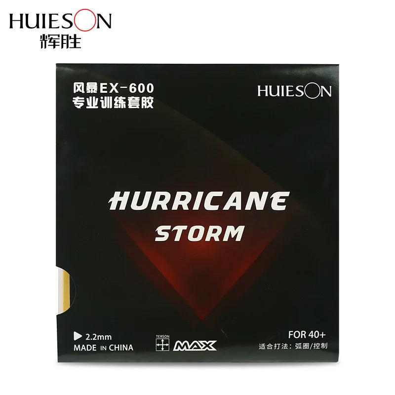 Table Tennis Racket Rubber Hurricane Storm EX-600 Pimples In Flexible Medium Hardness 42 2.2mm Sponge Fast Attack For 40+ Balls