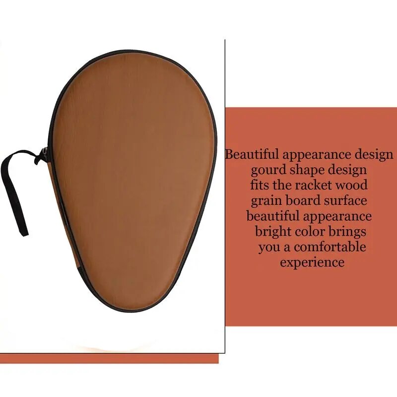 Table Tennis Racket Storage Bags Pingpong Hard Shell Case Pingpong Racket Set Gourd-Shaped Portable Table Tennis Racket Cover