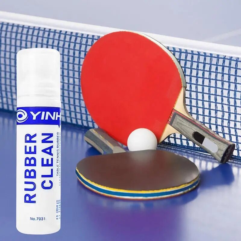 Table Tennis Rubber Cleaner Ping-Pong Paddle Cleaner With Sponge Brush Ping Pongs Paddle Cleaning Spray 2.5 Oz Rubber Cleaner