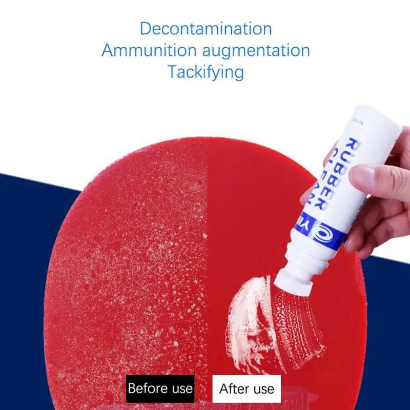 Table Tennis Rubber Cleaner Ping-Pong Paddle Cleaner With Sponge Brush Ping Pongs Paddle Cleaning Spray 2.5 Oz Rubber Cleaner