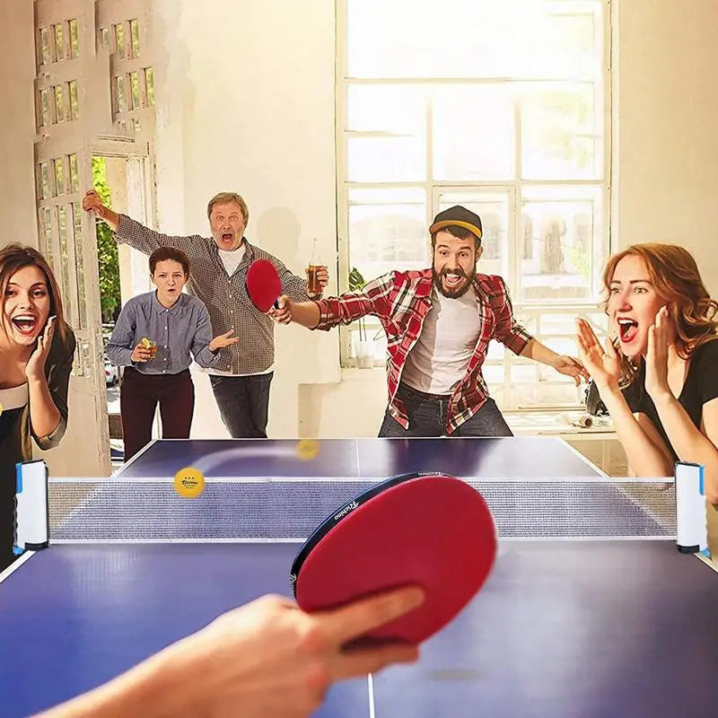 Table Tennis Table Net Retractable Table Tennis Nets &amp; Posts Portable Pingpong Net With Adjustable Length For Playing Pingpong