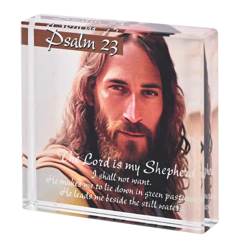 Tabletop Glass Psalm 23 3x3 Dicksons Inc