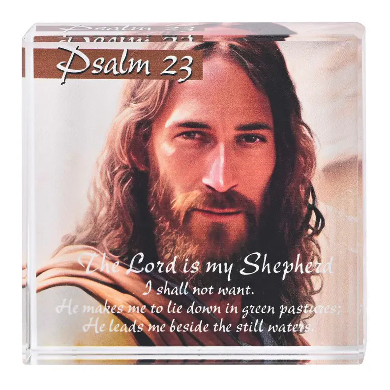 Tabletop Glass Psalm 23 3x3 Dicksons Inc