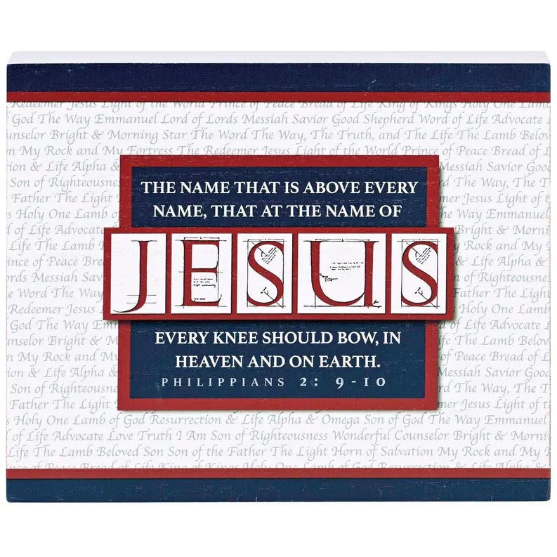 Tabletop Plaque Names Of Jesus Dicksons Inc