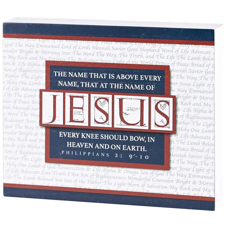 Tabletop Plaque Names Of Jesus Dicksons Inc
