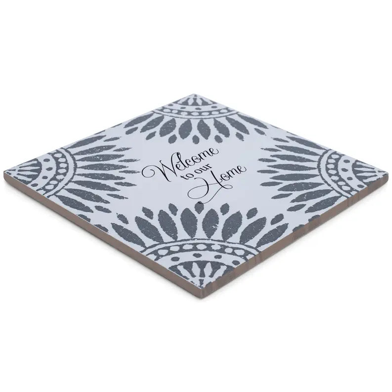 Tabletop Tile Welcome To Our Home Cream Dicksons Inc