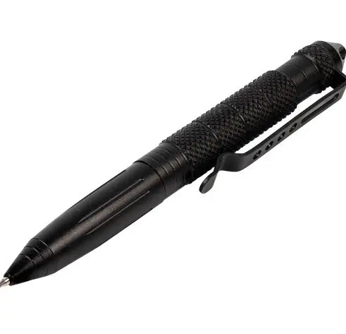Tactical Black Twist Pen With Extra Refill Safety Technology