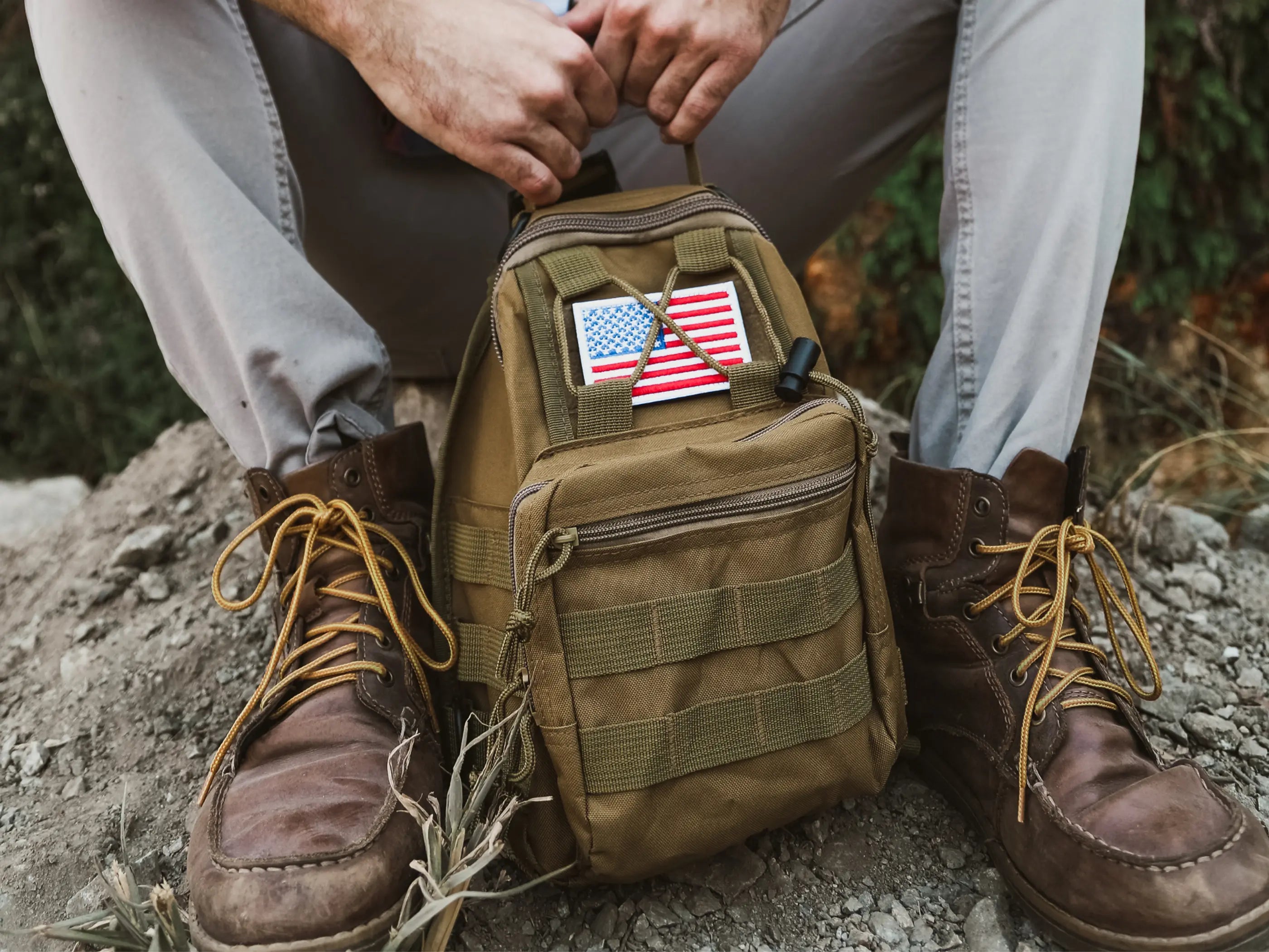 Tactical USA Flag Patch with Detachable Backing JupiterGear