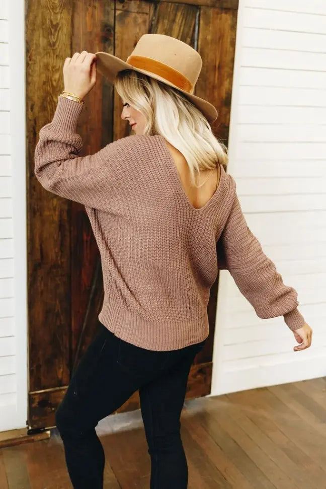 Take It Easy Knit Sweater Stay Warm in Style