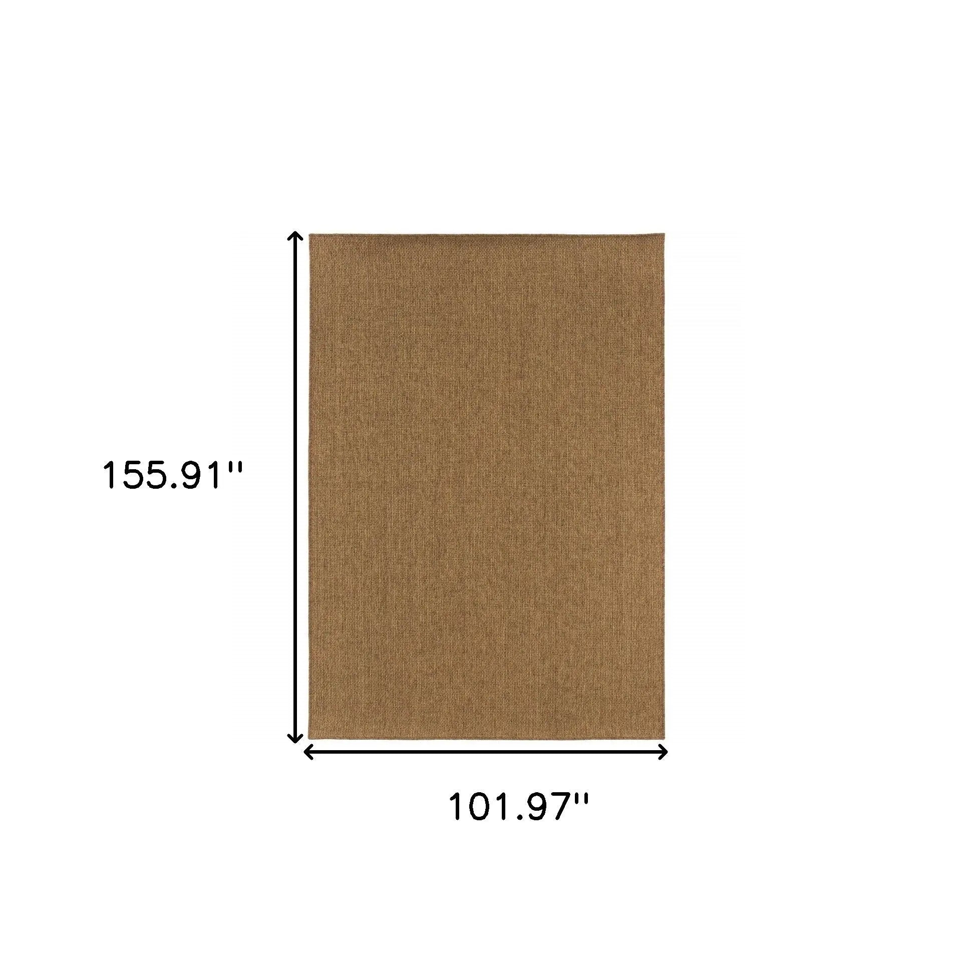 Tan Stain Resistant Indoor Outdoor Area Rug Homeroots Outdoor