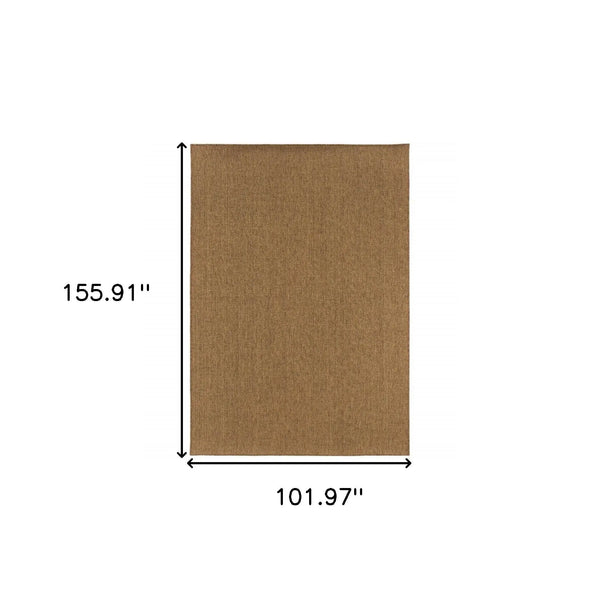 Tan Stain Resistant Indoor Outdoor Area Rug Homeroots Outdoor