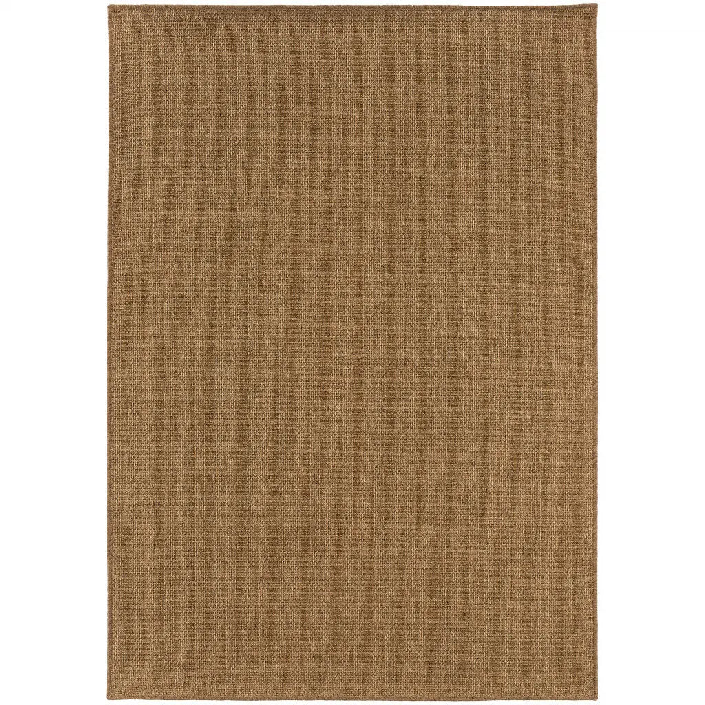 Tan Stain Resistant Indoor Outdoor Area Rug Homeroots Outdoor