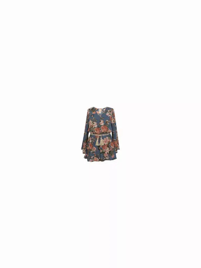Tangled Up In Blue Romper Tru Luv