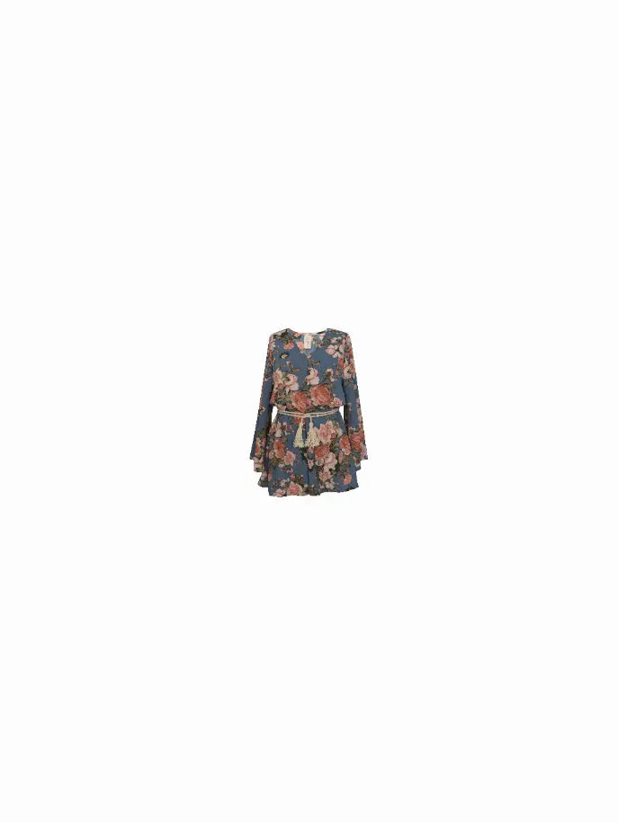 Tangled Up In Blue Romper Tru Luv
