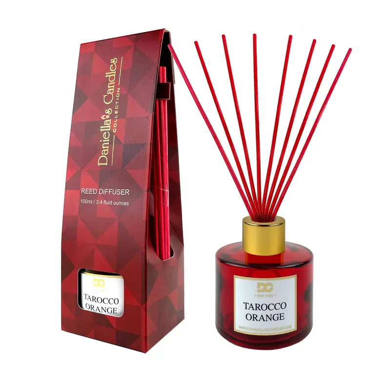 Tarocco Orange Reed Diffuser Set Red Starline Artist Production