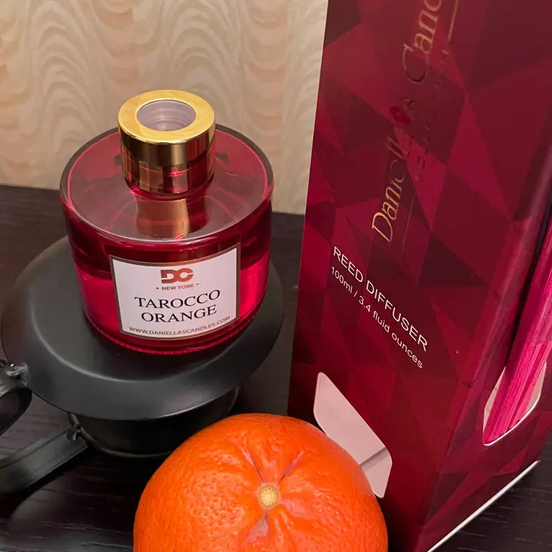 Tarocco Orange Reed Diffuser Set Red Starline Artist Production