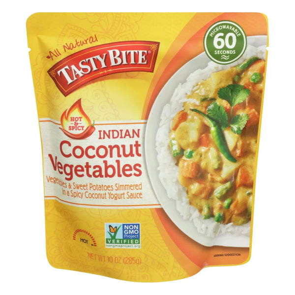 Tasty Bite Heat & Eat Indian Cuisine Entr?e - Hot & Spicy Coconut Vegetables - Case Of 6 - 10 Oz Tasty Bite