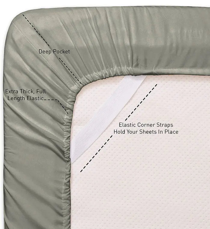 Taupe 200 Embroidery Soft Sheet Set Wrinkle Resistant Home Mart Goods