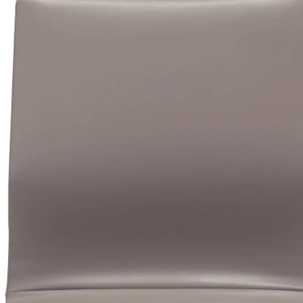 Taupe and Silver Swivel Faux Leather Conference Office Chair Homeroots Office