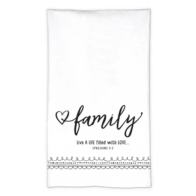 Tea Towel Artisan Doodles Family Eph 5:2 Dicksons Inc