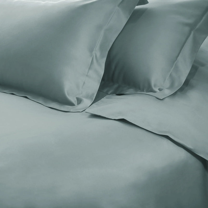 Teal Blue Queen Cotton Blend Washable Duvet Cover Set With Two Shams Homeroots Bed & Bath