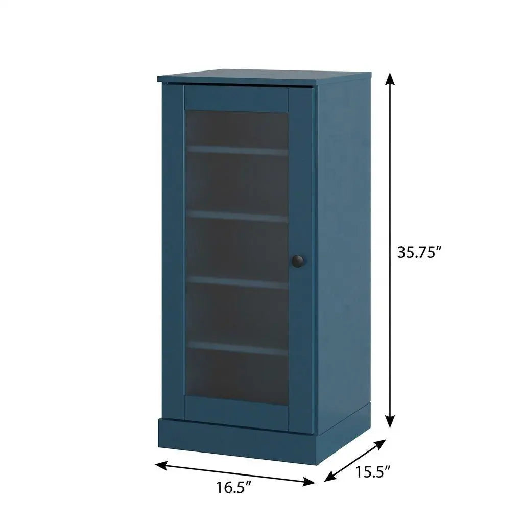 Teal Blue Ten Pair Solid WoodShoe Storage Cabinet Homeroots Organization