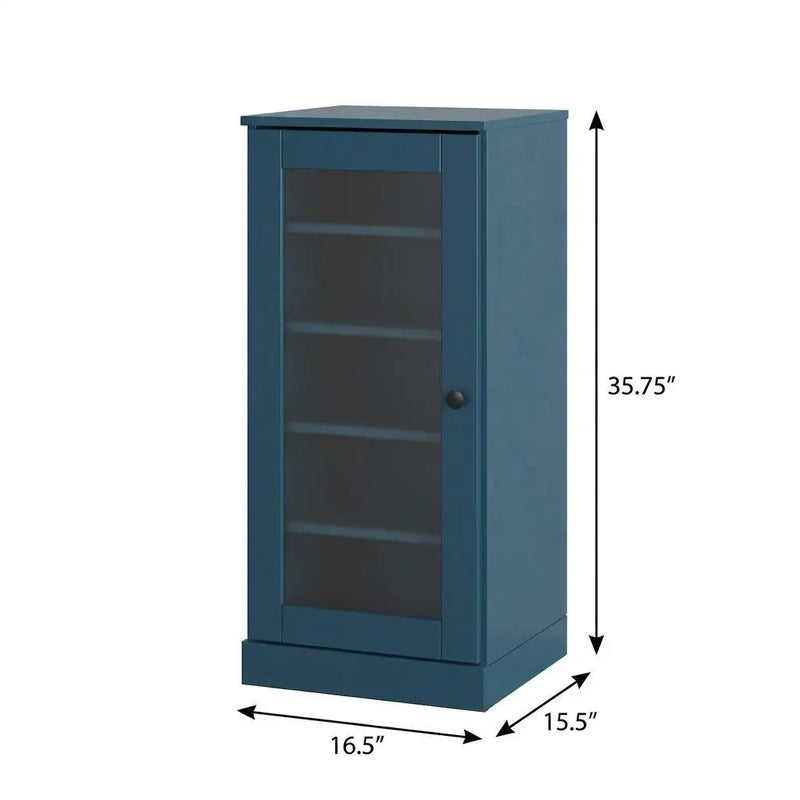 Teal Blue Ten Pair Solid WoodShoe Storage Cabinet Homeroots Organization