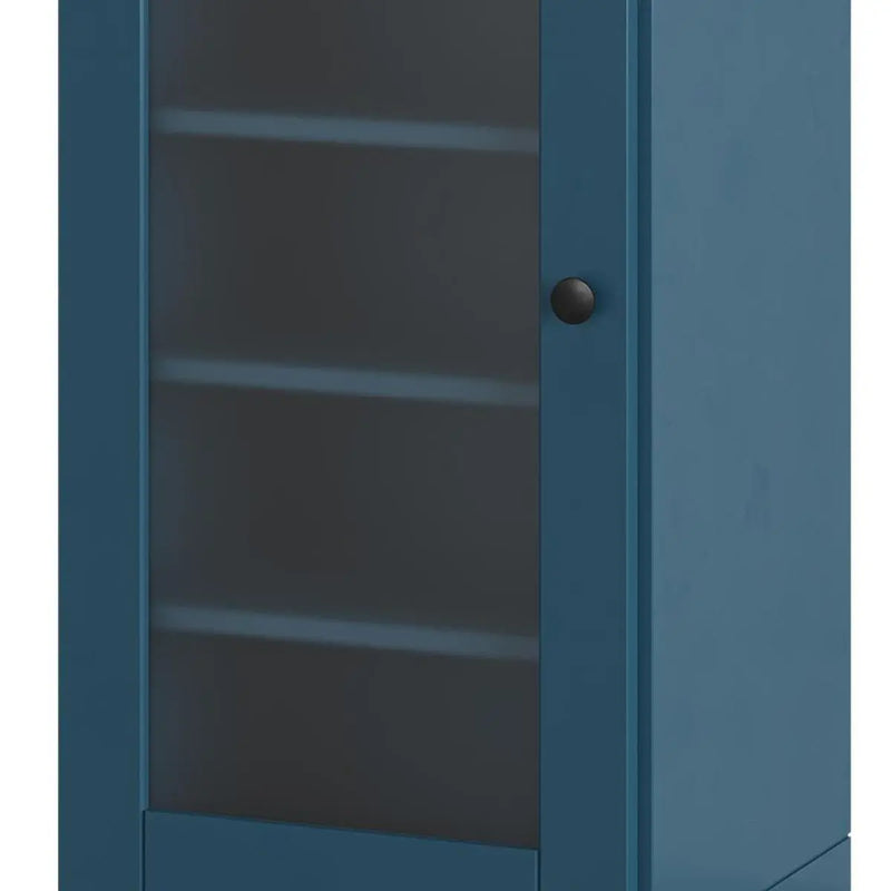 Teal Blue Ten Pair Solid WoodShoe Storage Cabinet Homeroots Organization