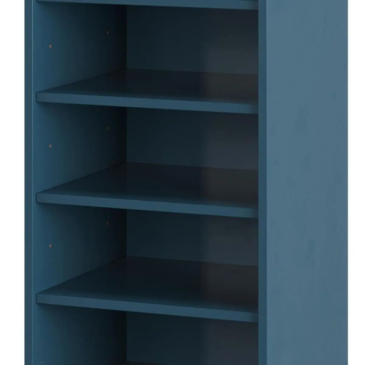 Teal Blue Ten Pair Solid WoodShoe Storage Cabinet Homeroots Organization