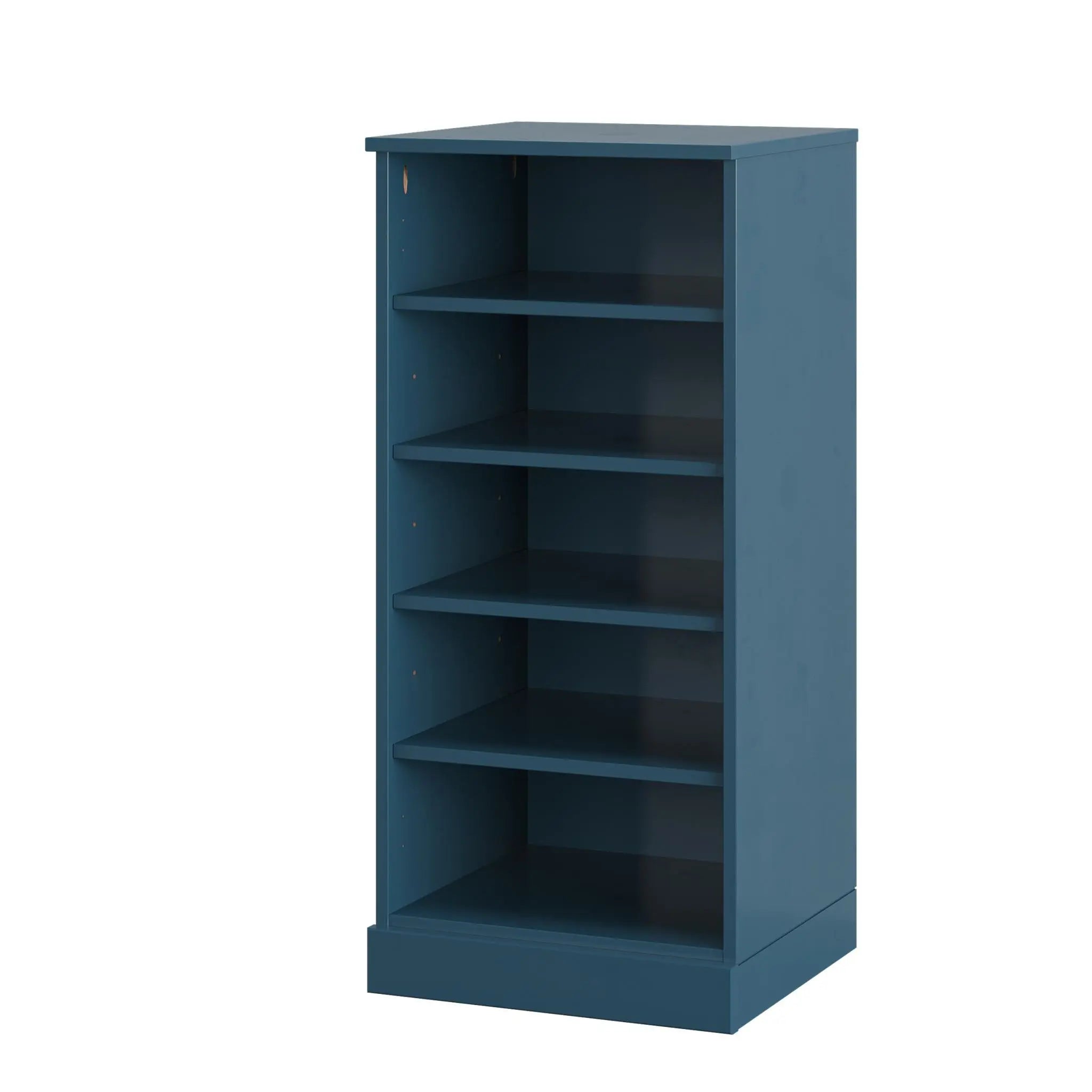 Teal Blue Ten Pair Solid WoodShoe Storage Cabinet Homeroots Organization
