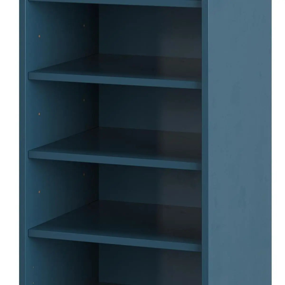 Teal Blue Ten Pair Solid WoodShoe Storage Cabinet Homeroots Organization