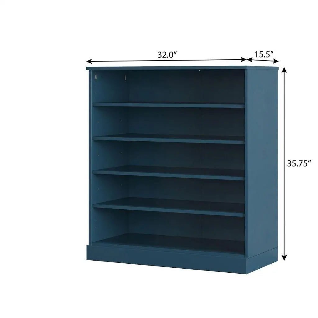 Teal Blue Twenty Pair Solid WoodShoe Storage Cabinet Homeroots Organization