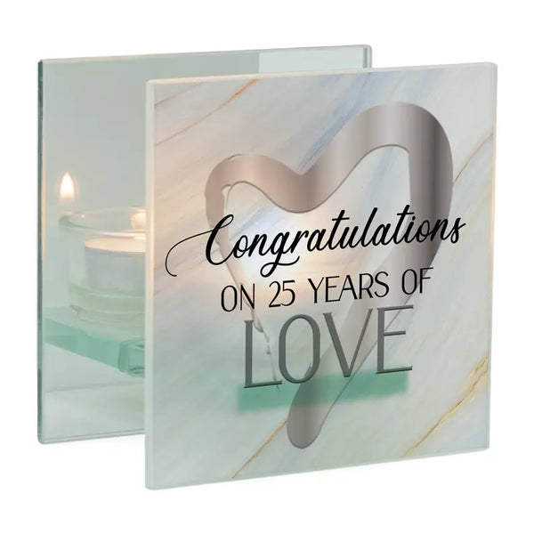 Tealight Holder Congratulations 25 Years Dicksons Inc