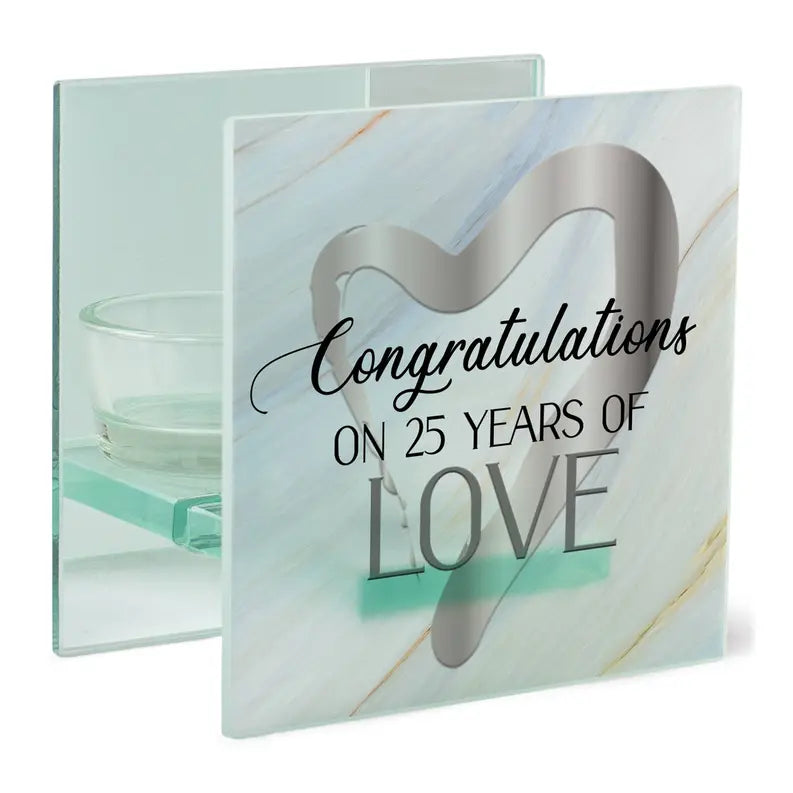 Tealight Holder Congratulations 25 Years Dicksons Inc