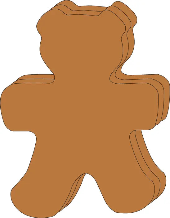 Teddy Bear Single Color Super Cut-Outs Creative Shapes
