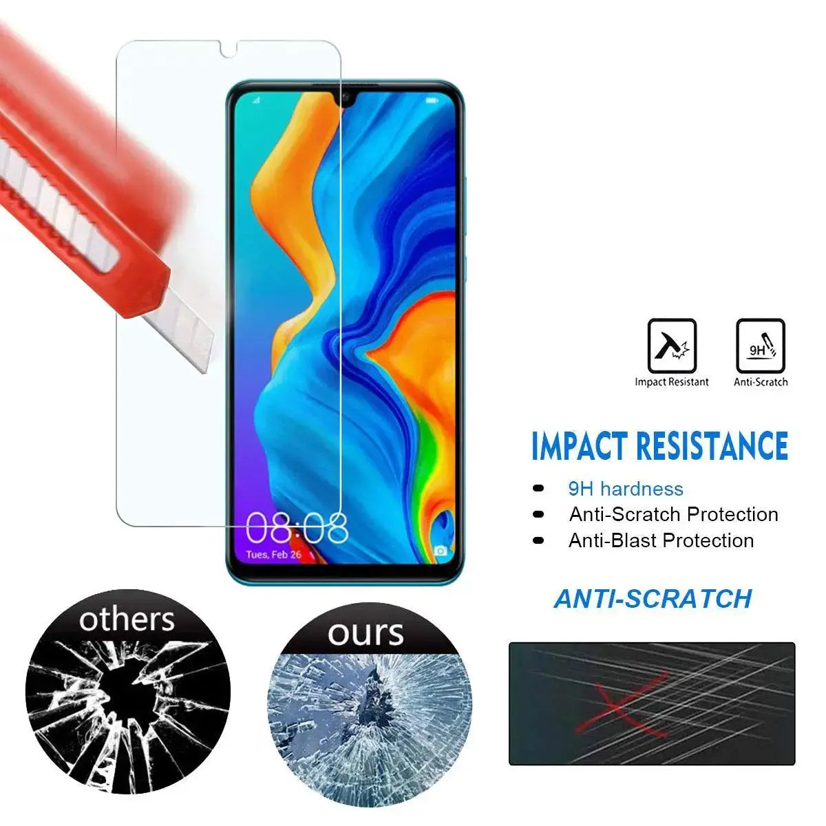 Tempered Glass for Huawei P Smart 2019 P Smart Z S 2021 Screen Protector for Huawei P30 Lite P40 Pro P20 Lite P50 Pro Glass GreatEagleInc