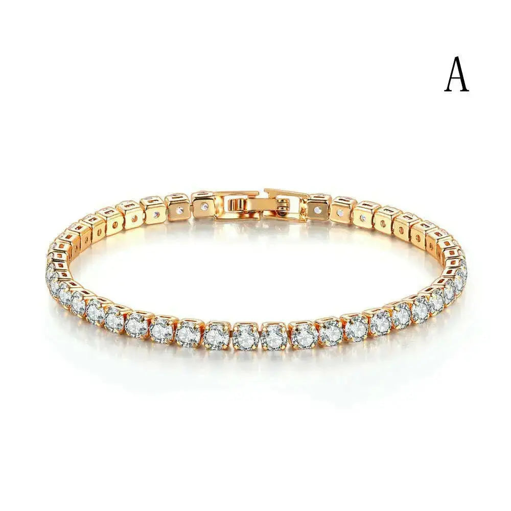 Tennis-Bracelet-Wrist-Chain-Round-Cut-Zircon-Vintage-Gold-Filled-Accessories-GreatEagleInc-334176188
