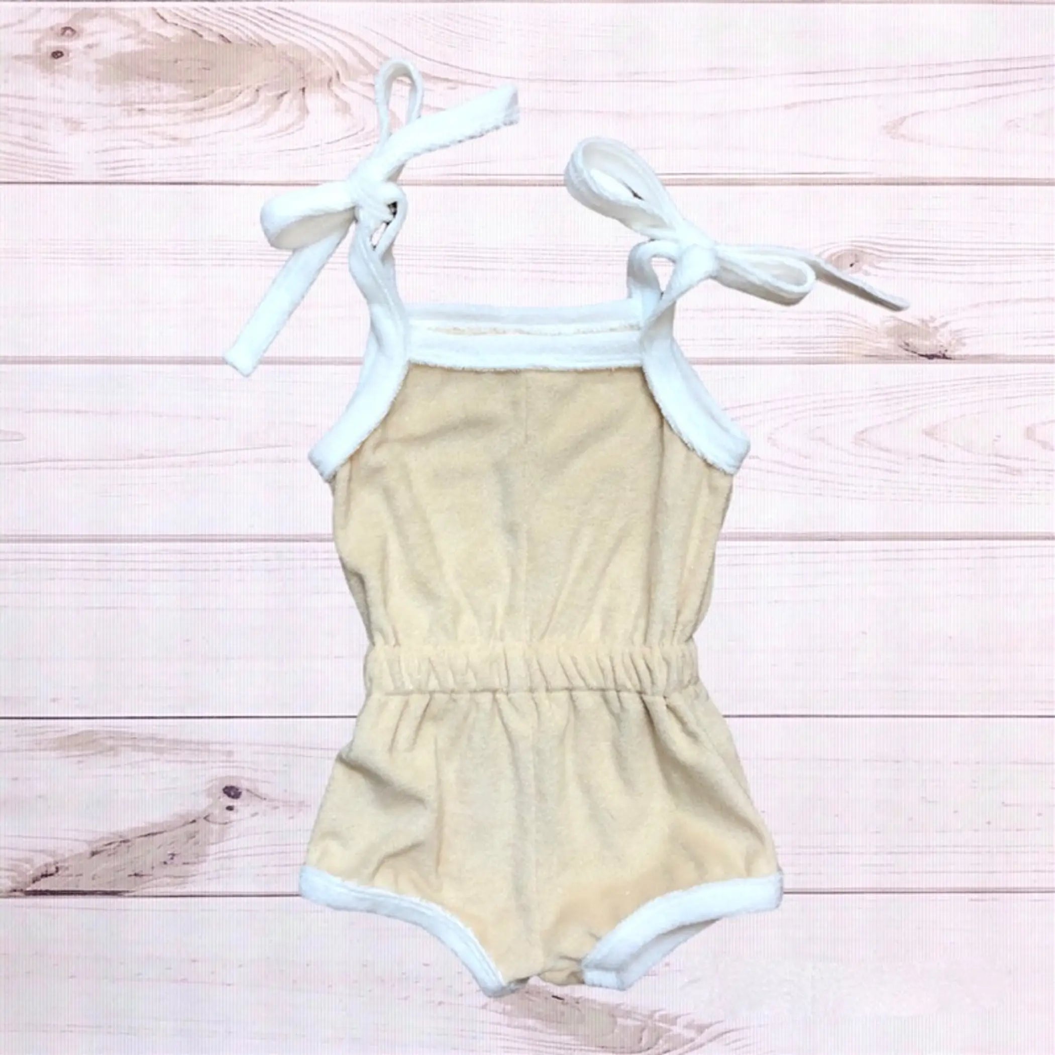 Terry Cloth Romper (Natural) Melina & Me