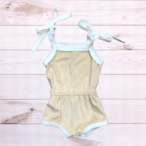 Terry Cloth Romper (Natural) Melina & Me