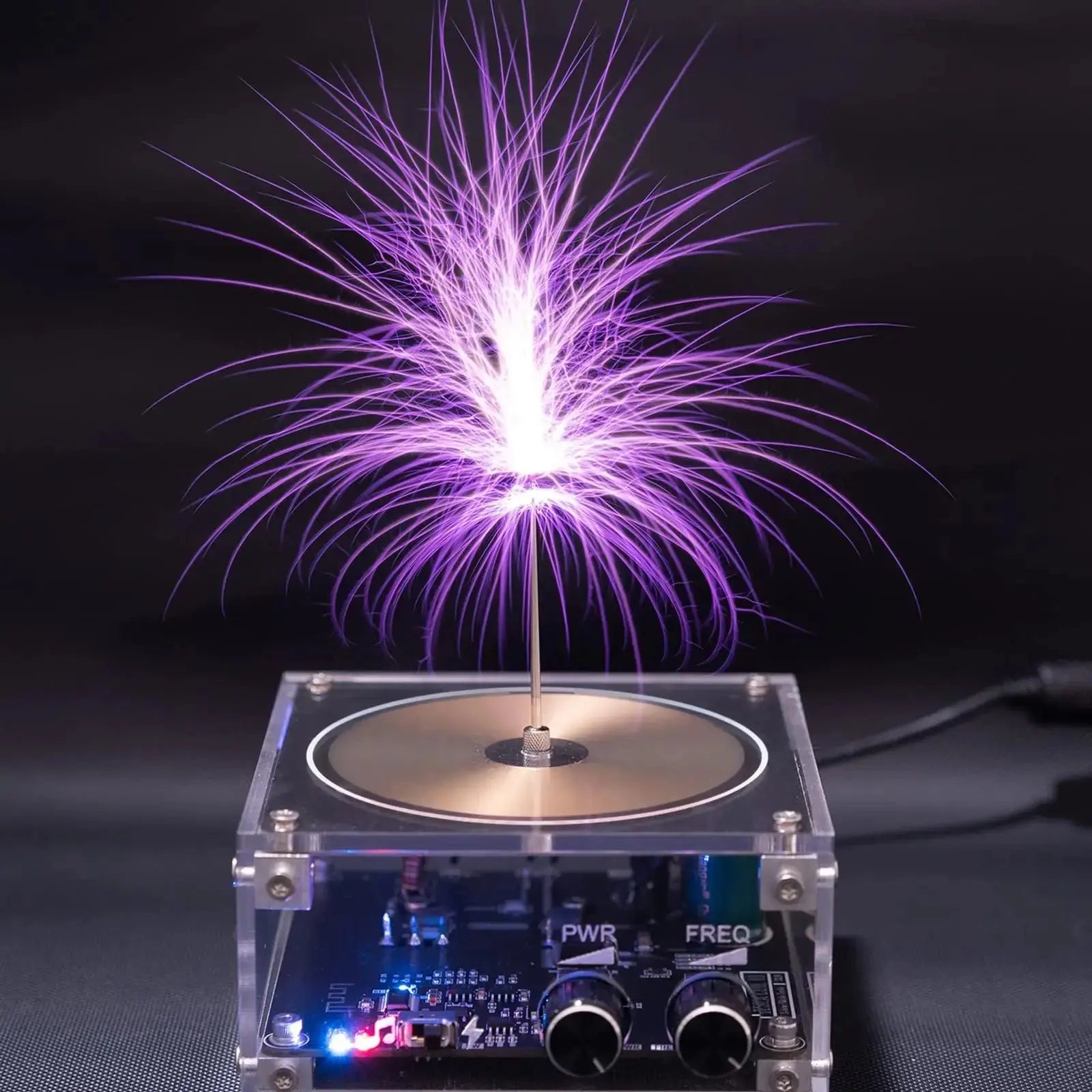Tesla Coil Musical Speaker Artificial Lightning Bluetooth Music Tesla Coil Arc Plasma Wireless Transmission Experiment Model GreatEagleInc