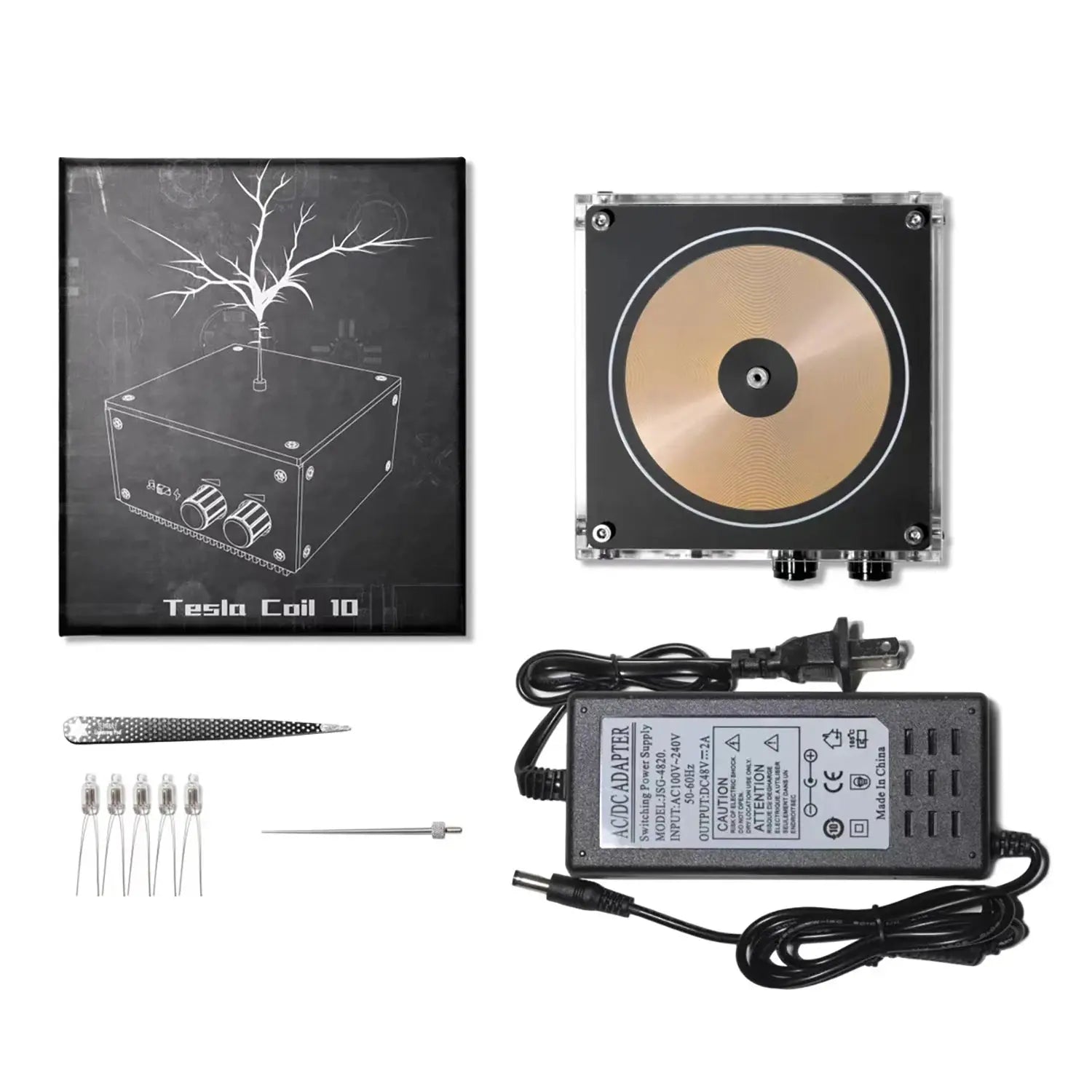 Tesla Coil Musical Speaker Artificial Lightning Bluetooth Music Tesla Coil Arc Plasma Wireless Transmission Experiment Model GreatEagleInc