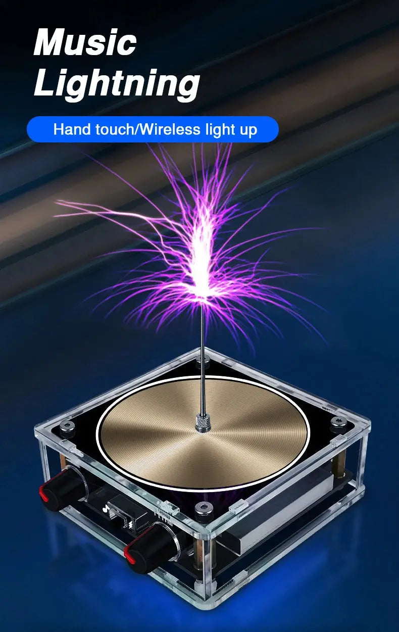 Tesla Coil Musical Speaker Artificial Lightning Bluetooth Music Tesla Coil Arc Plasma Wireless Transmission Experiment Model GreatEagleInc
