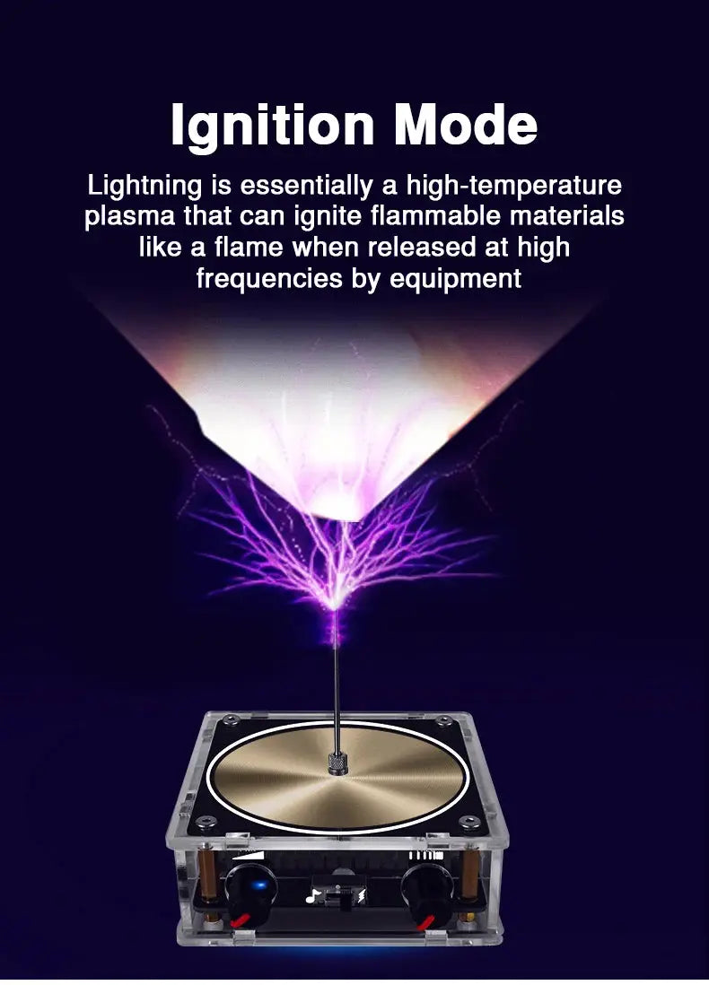 Tesla Coil Musical Speaker Artificial Lightning Bluetooth Music Tesla Coil Arc Plasma Wireless Transmission Experiment Model GreatEagleInc